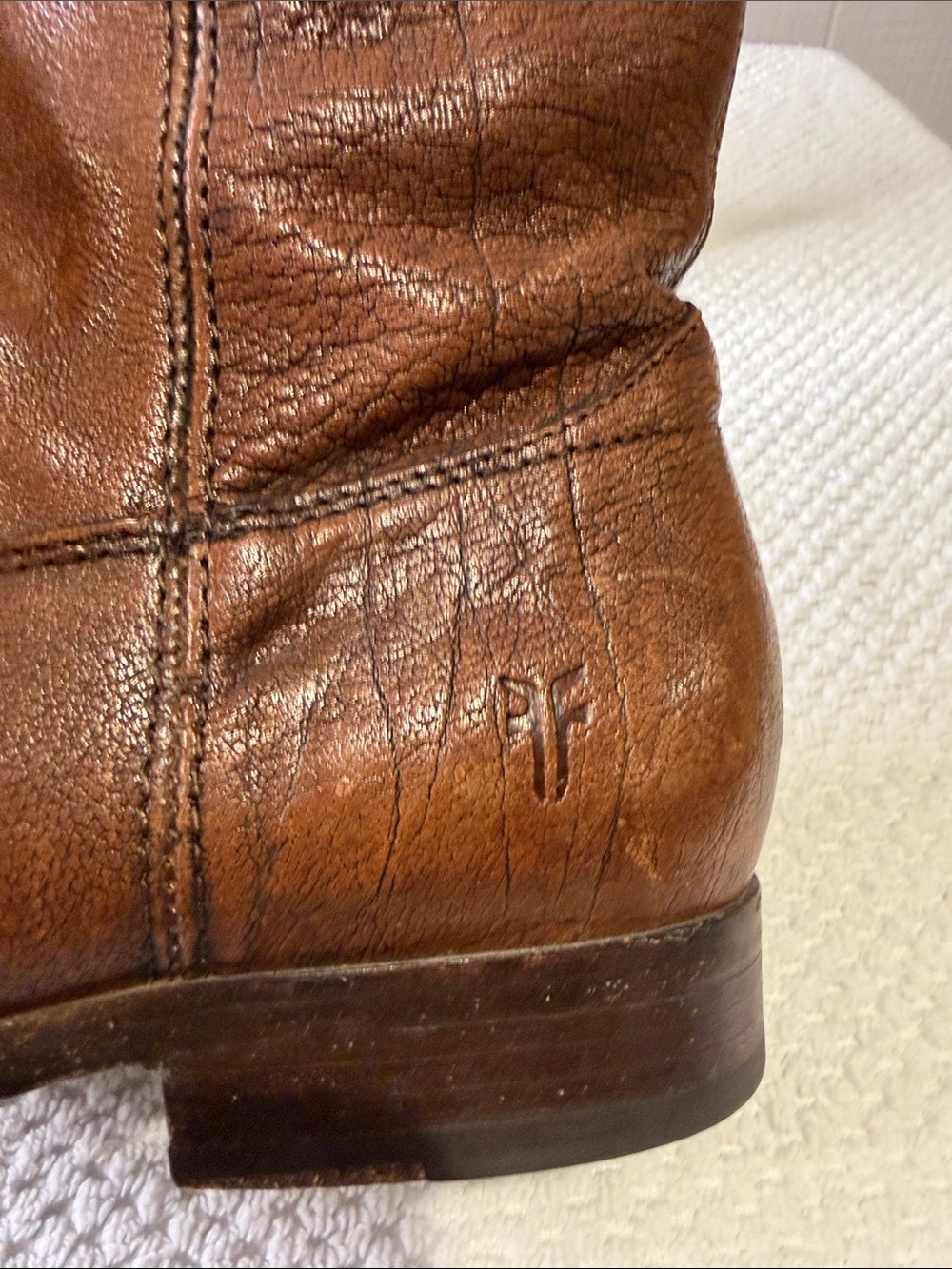 FRYE Melissa Button Short Leather Boots Brown Cognac Ankle Booties Size 9B - Picture 4 of 12